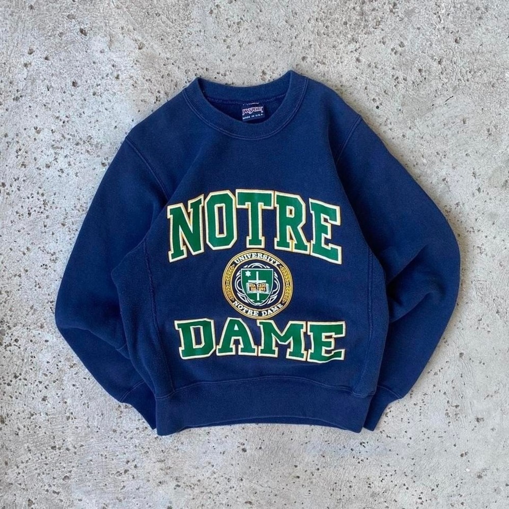 Vintage 90s Notre Dame Fighting Irish College Jansport Crewneck College Size S